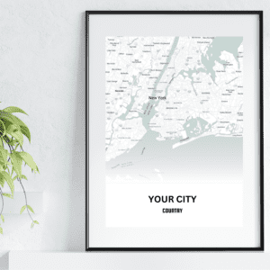Custom City Map prints. Design your unique journey
