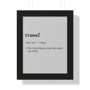 The Travel Grey Collection Framed Vertical Poster
