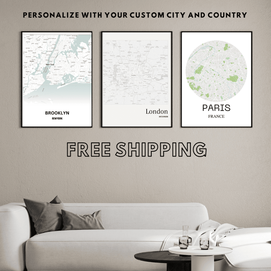 Custom-map-print-Order your personalized map uniquely captured